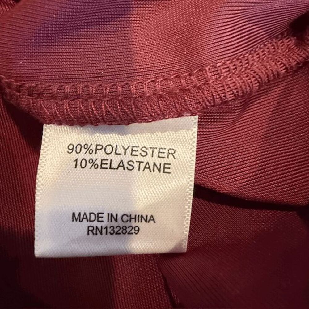Privacy Please Riley Burgundy Maroon Velvet Ruffle Hem Mini Dress Size Small - Picture 9 of 14